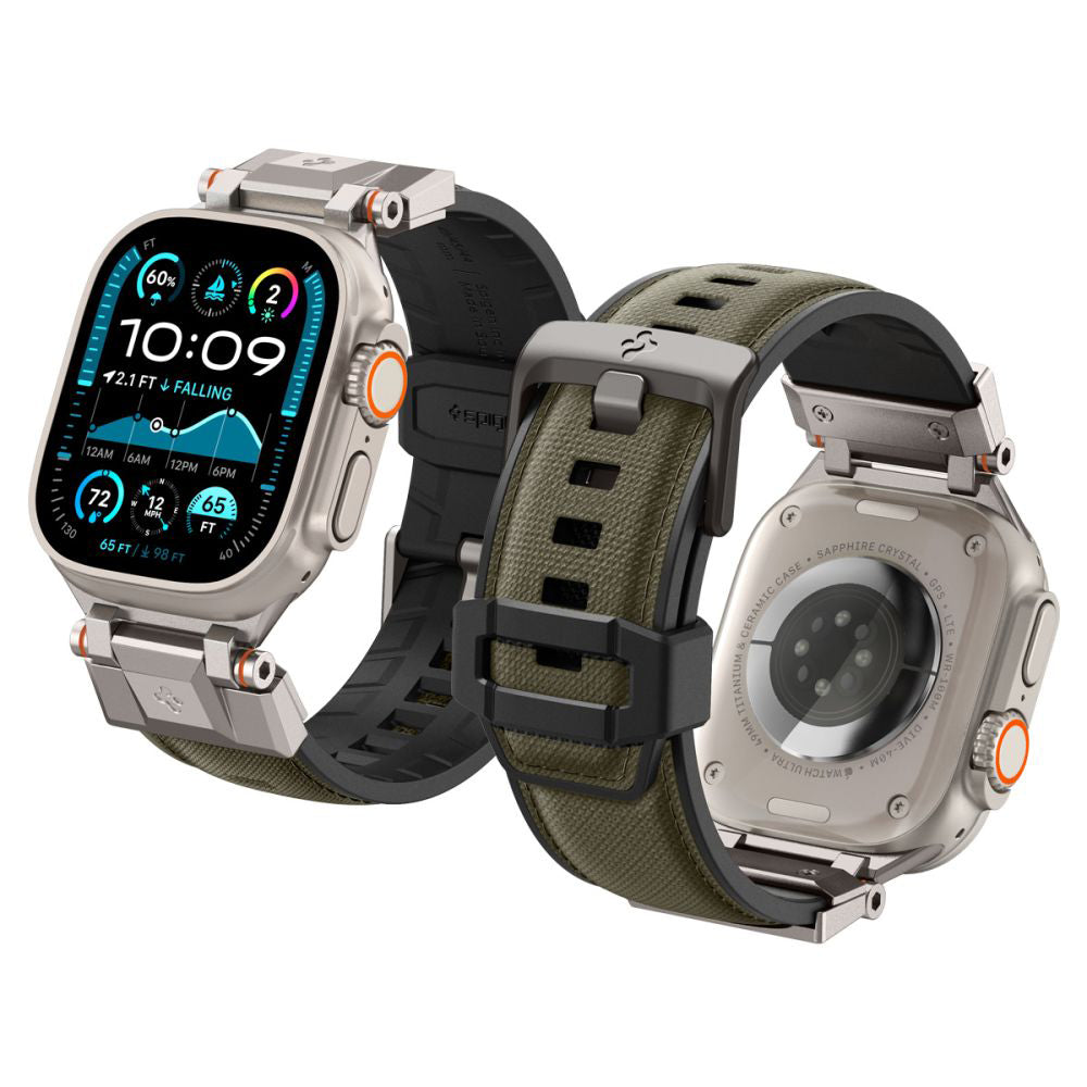 Spigen DuraPro Armor rem för Apple Watch 49mm / 46mm / 45mm / 44mm / 42mm Series, Grön AMP09102