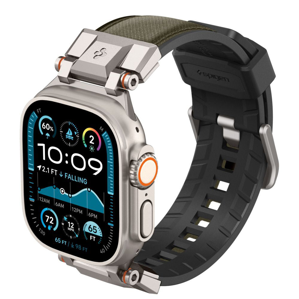 Spigen DuraPro Armor rem för Apple Watch 49mm / 46mm / 45mm / 44mm / 42mm Series, Grön AMP09102