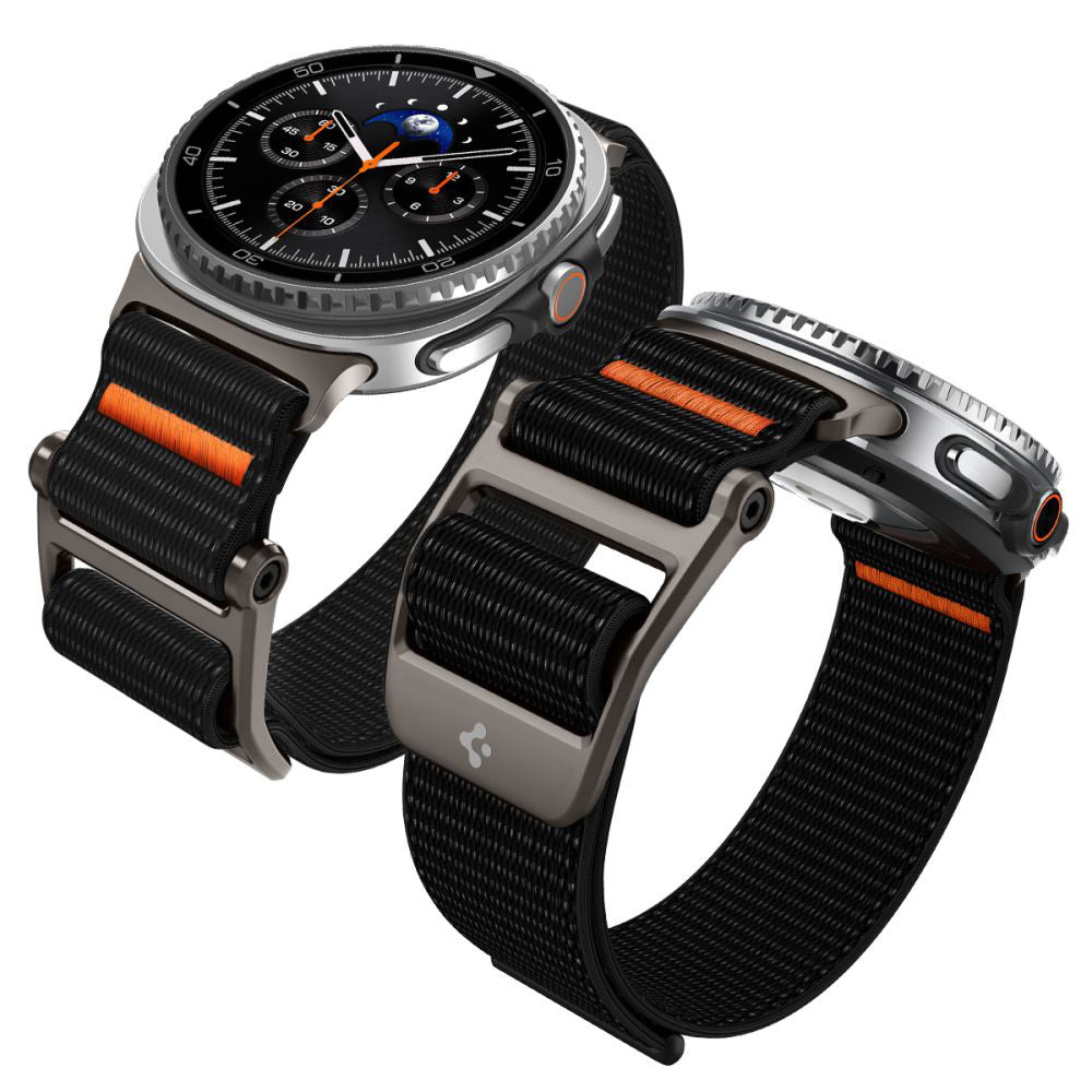 Spigen DuraPro Flex rem för Samsung Galaxy Watch8 / Watch8 Classic Series, Svart AMP10116
