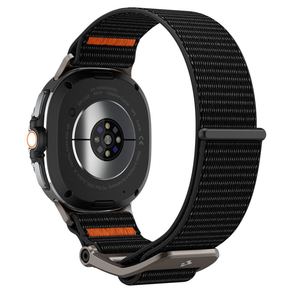 Spigen DuraPro Flex rem för Samsung Galaxy Watch8 / Watch8 Classic Series, Svart AMP10116