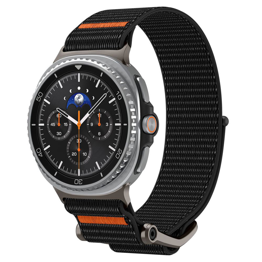 Spigen DuraPro Flex rem för Samsung Galaxy Watch8 / Watch8 Classic Series, Svart AMP10116