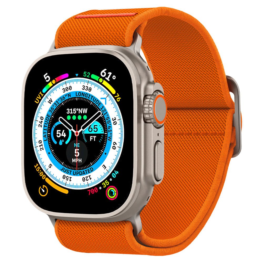 Spigen Fit Lite Ultra klockarmband för Apple Watch 49mm / 46mm / 45mm / 44mm / 42mm Series, Orange AMP05986