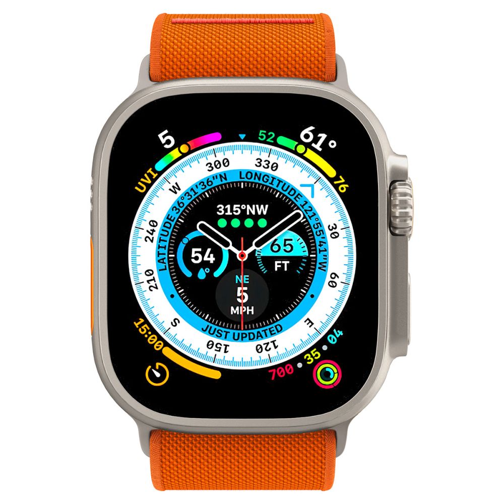 Spigen Fit Lite Ultra klockarmband för Apple Watch 49mm / 46mm / 45mm / 44mm / 42mm Series, Orange AMP05986