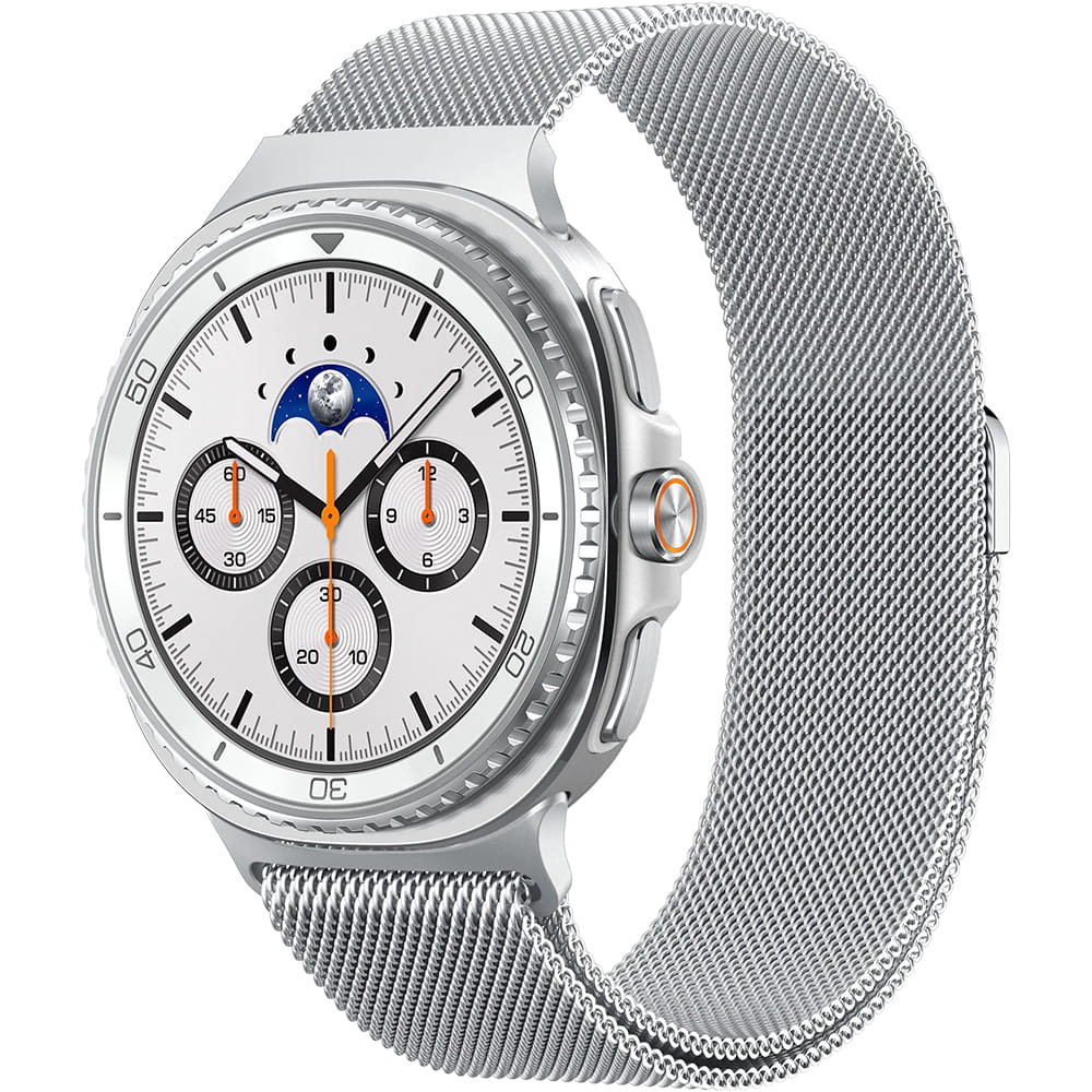 Spigen Metal Fit-armband för Samsung Galaxy Watch9 / Watch8 / Watch8 Classic-serien, Silver AMP10121