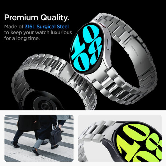 Spigen Modern Fit rem för Samsung Galaxy Watch6 44mm, Silver