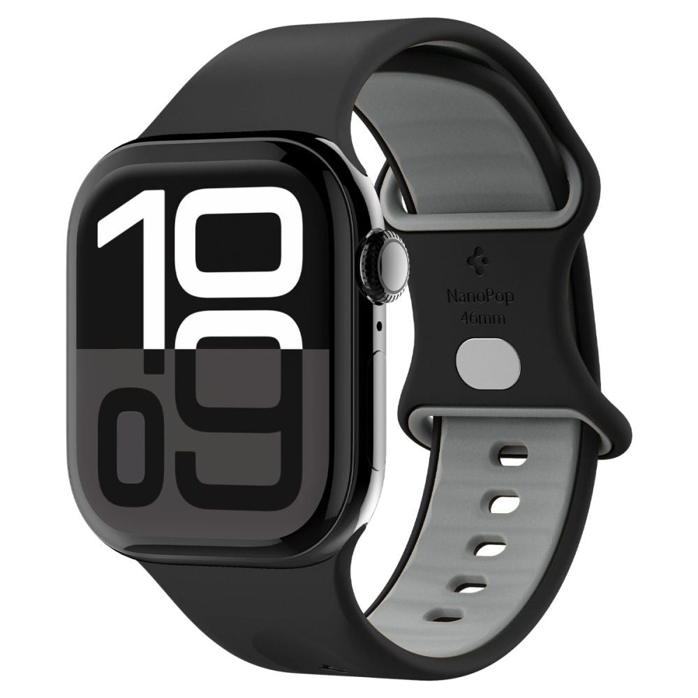 Spigen Nano Pop rem för Apple Watch 49mm / 46mm / 45mm / 44mm / 42mm Series, Svart AMP09321