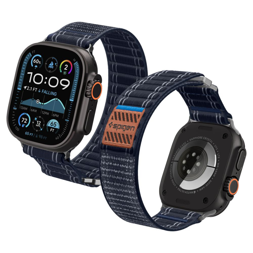 Spigen WBF0-band för Apple Watch 49mm / 46mm / 45mm / 44mm-serien, Marinblå AMP10143