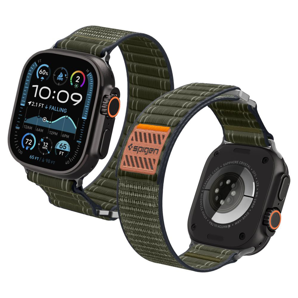Spigen WBF0 rem för Apple Watch 49mm / 46mm / 45mm / 44mm Series, Grön AMP10142