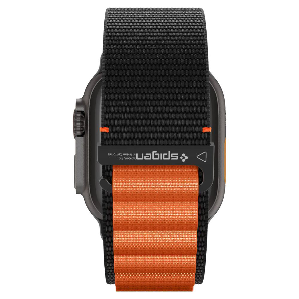 Spigen WBF1 rem för Apple Watch 49mm / 46mm / 45mm / 44mm Series, Svart Orange AMP10145