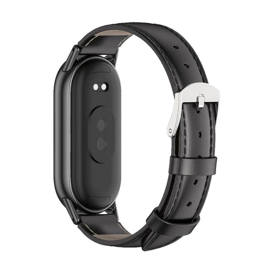 Tech-Protect läderanpassad rem för Xiaomi Smart Band 8/9, svart