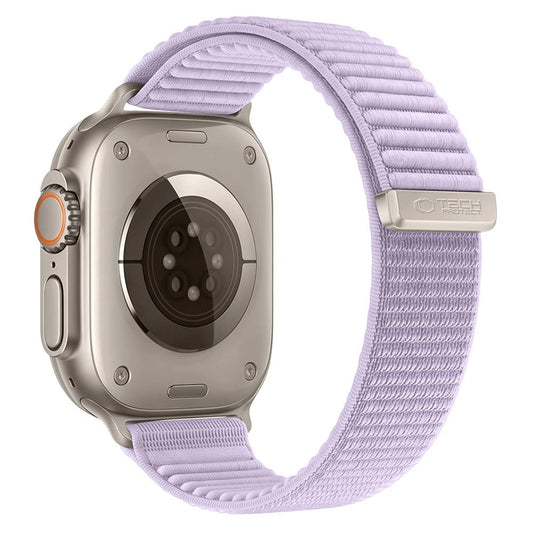 Tech-Protect NylonLoop-armband för Apple Watch 49 mm / 46 mm / 45 mm / 44 mm-serien, lila