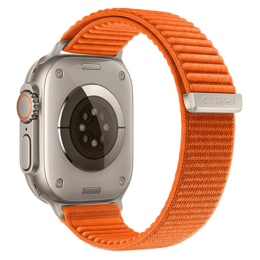 Tech-Protect NylonLoop-armband för Apple Watch 49 mm / 46 mm / 45 mm / 44 mm-serien, orange
