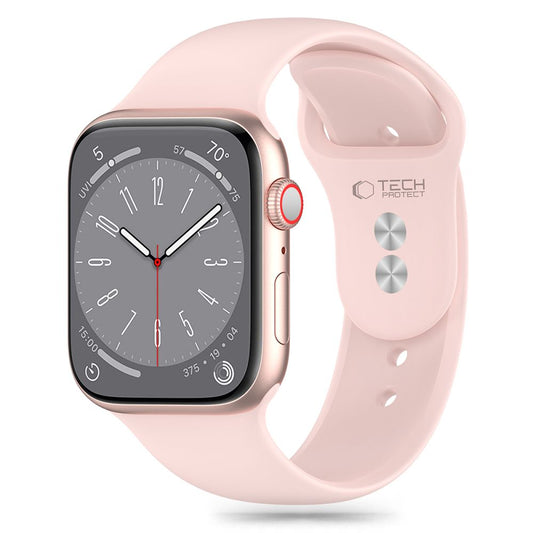 Tech-Protect Silikonarmband för Apple Watch 41mm / 40mm / 38mm-serien, Rosa