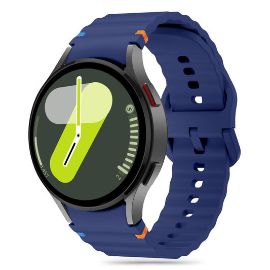 Tech-Protect Sportarmband i silikon för Samsung Galaxy Watch7 / Watch FE / Watch6 / Watch5 / Watch4-serien, marinblå