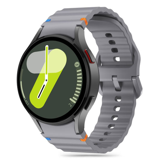 Tech-Protect Sportarmband i silikon för Samsung Galaxy Watch7 / Watch FE / Watch6 / Watch5 / Watch4-serien, grå