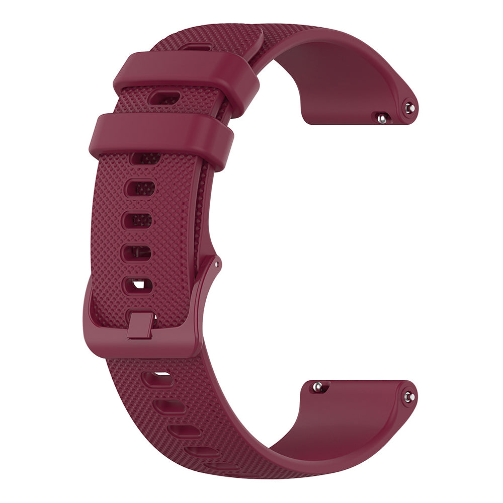 Techsuit W006 rem för Huawei Watch / Garmin Watch Series, 18mm, Körsbärsröd