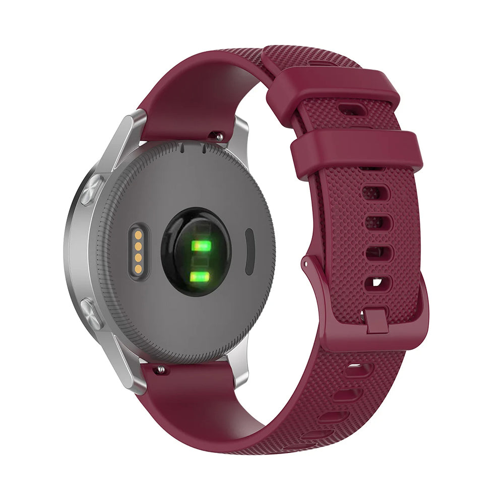Techsuit W006 rem för Huawei Watch / Xiaomi Watch Series, 22mm, Körsbärsröd