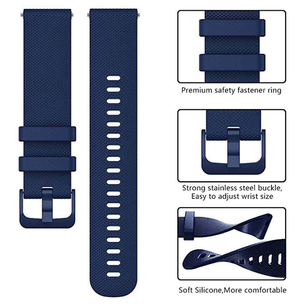 Techsuit W006 rem för Samsung Galaxy Watch / Huawei Watch Series, 20mm, Blå