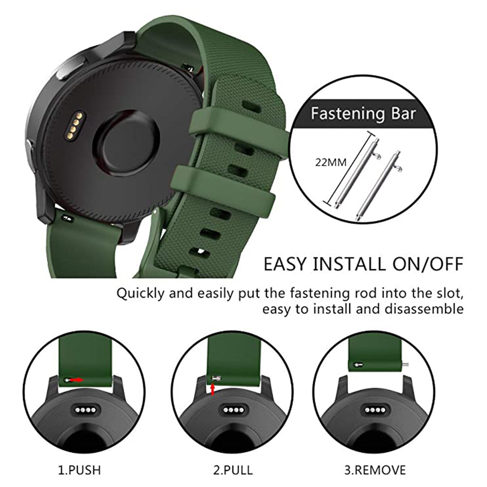 Techsuit W006 rem för Samsung Galaxy Watch / Huawei Watch Series, 20mm, Grön