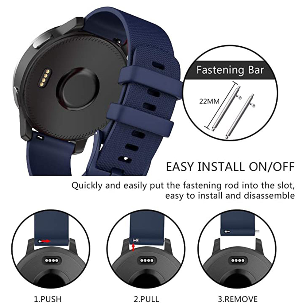 Techsuit W006 rem för Samsung Galaxy Watch / Huawei Watch Series, 22mm, Blå