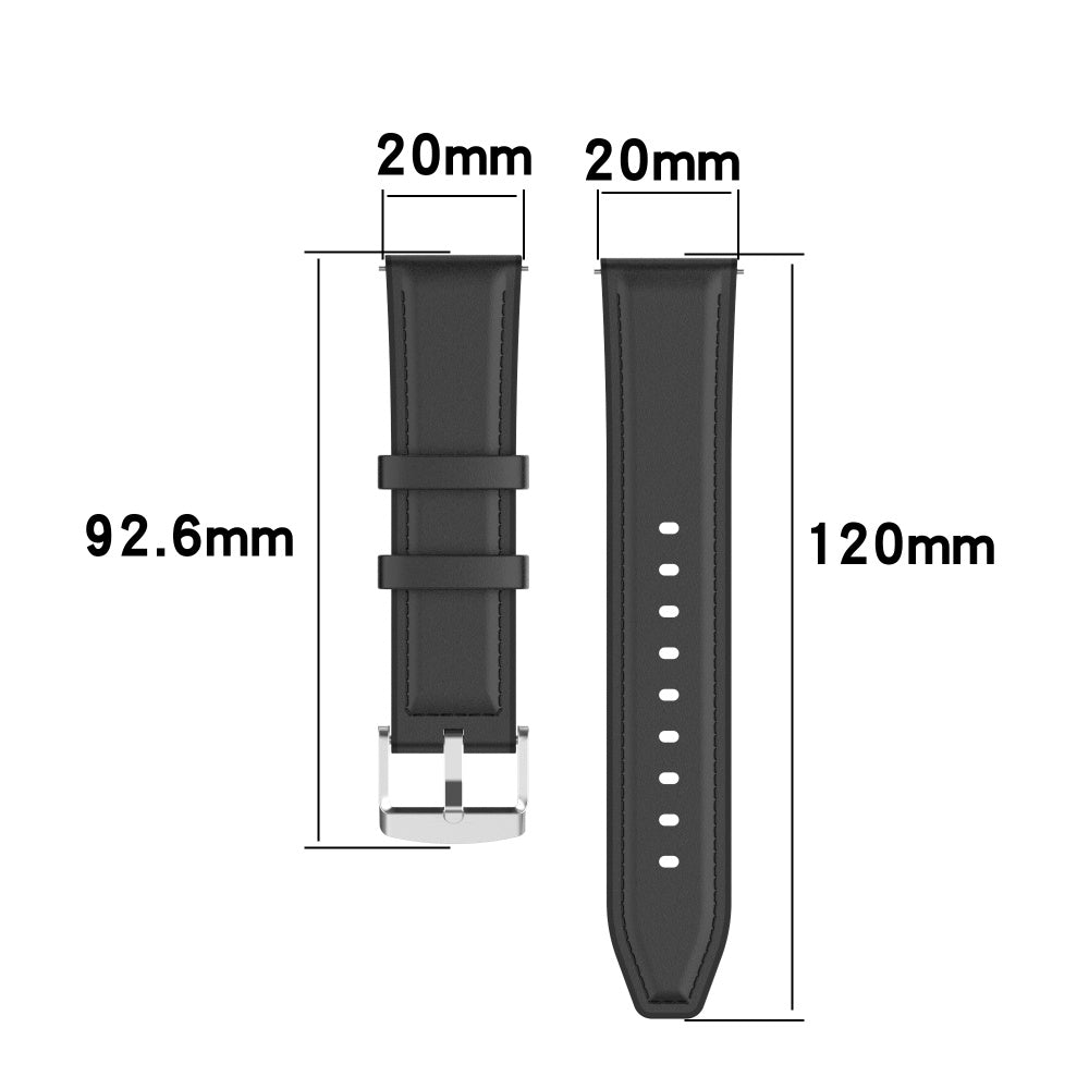 Techsuit W007 rem för Samsung Galaxy Watch / Huawei Watch Series, 20mm, Svart