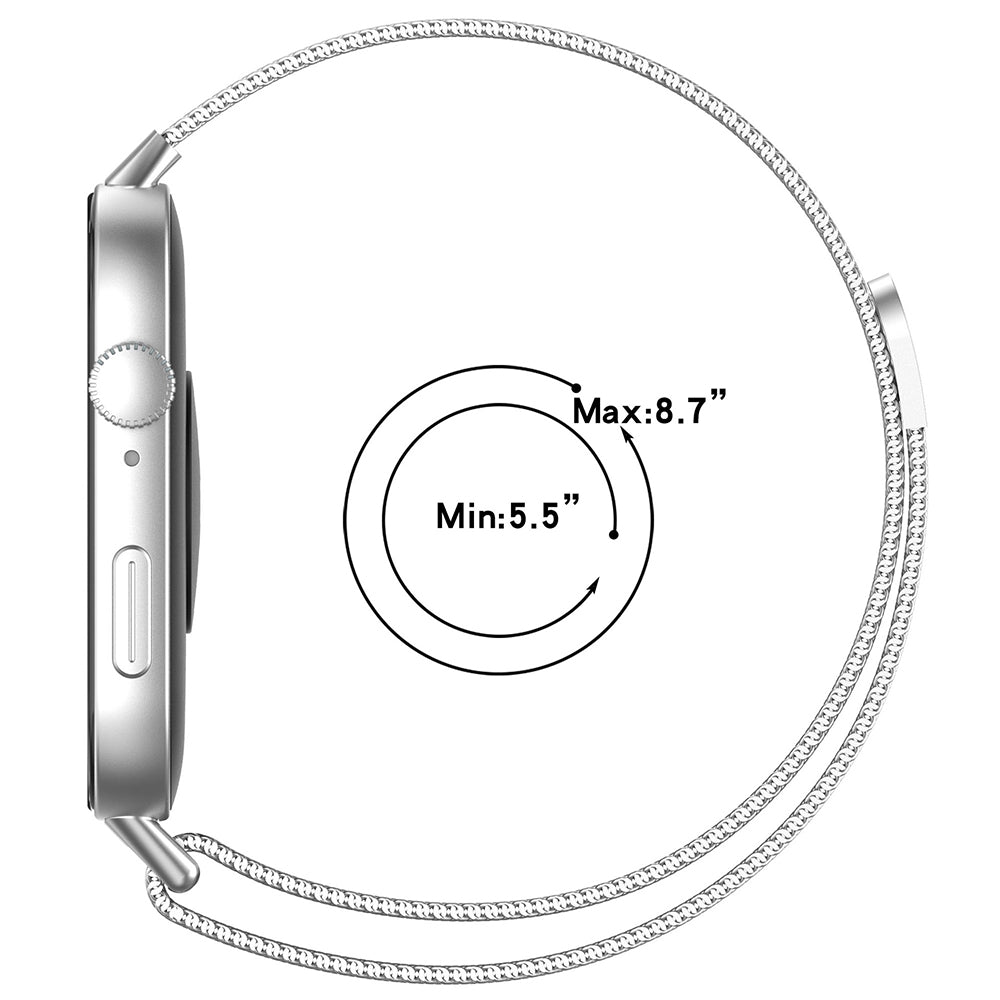 Techsuit W009 rem för Huawei Watch Fit 4 Pro / Fit 4 / Fit 3, Silver