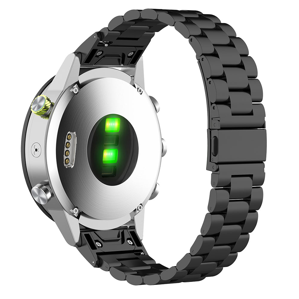 Techsuit W010 rem för Garmin Instinct / Approach / Fenix Watch Series, 20mm, Svart