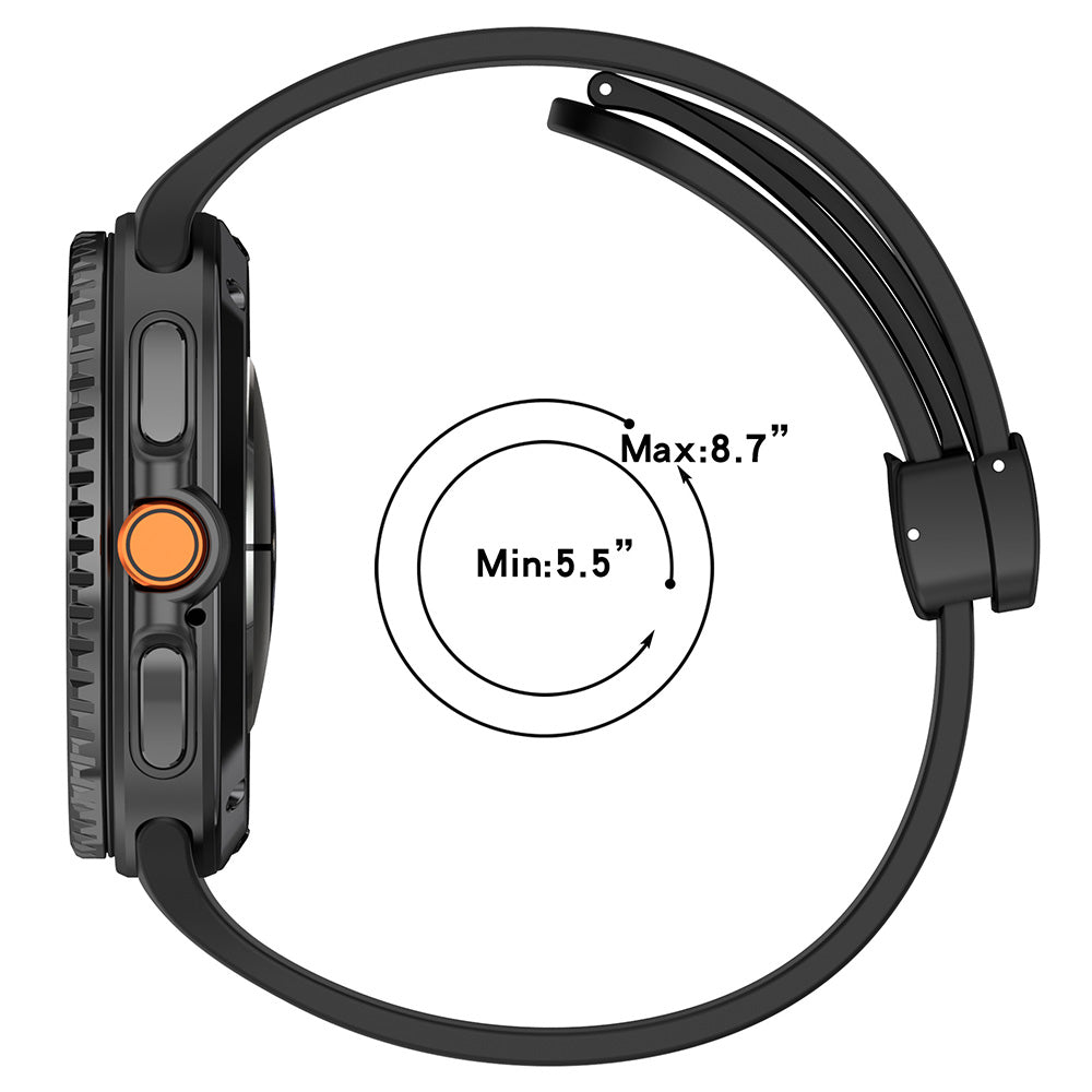Techsuit W011 rem för Samsung Galaxy Watch8 / Watch8 Classic Series, Svart