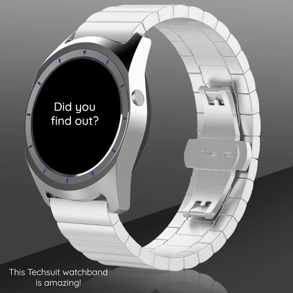 Techsuit W012 rem för Samsung Galaxy Watch / Huawei Watch Series, 20mm, Svart