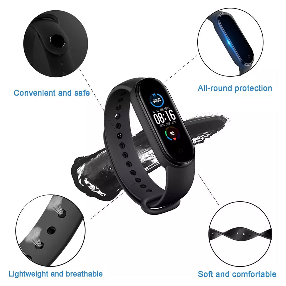 Techsuit W013 rem för Xiaomi Band / Amazfit Band Series, Mörkblå