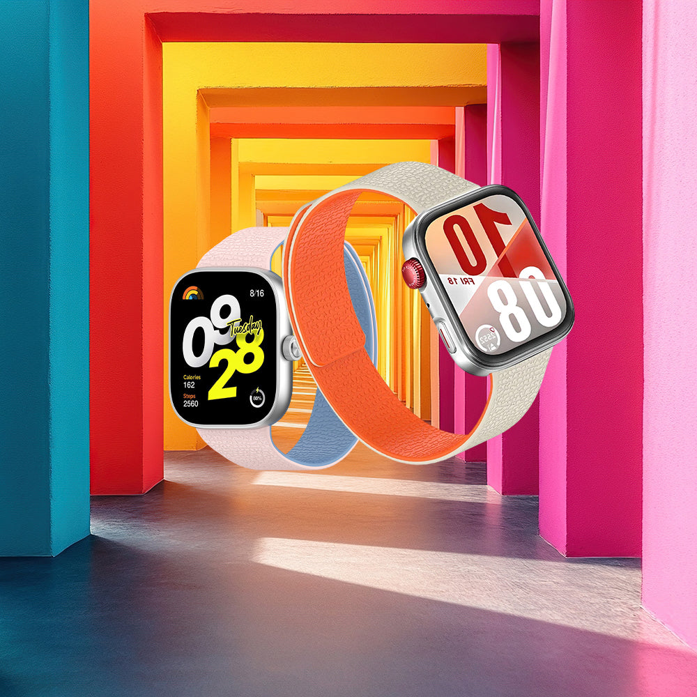 Techsuit W016 rem för Xiaomi Smart Band / Watch Series, Rosa Blå