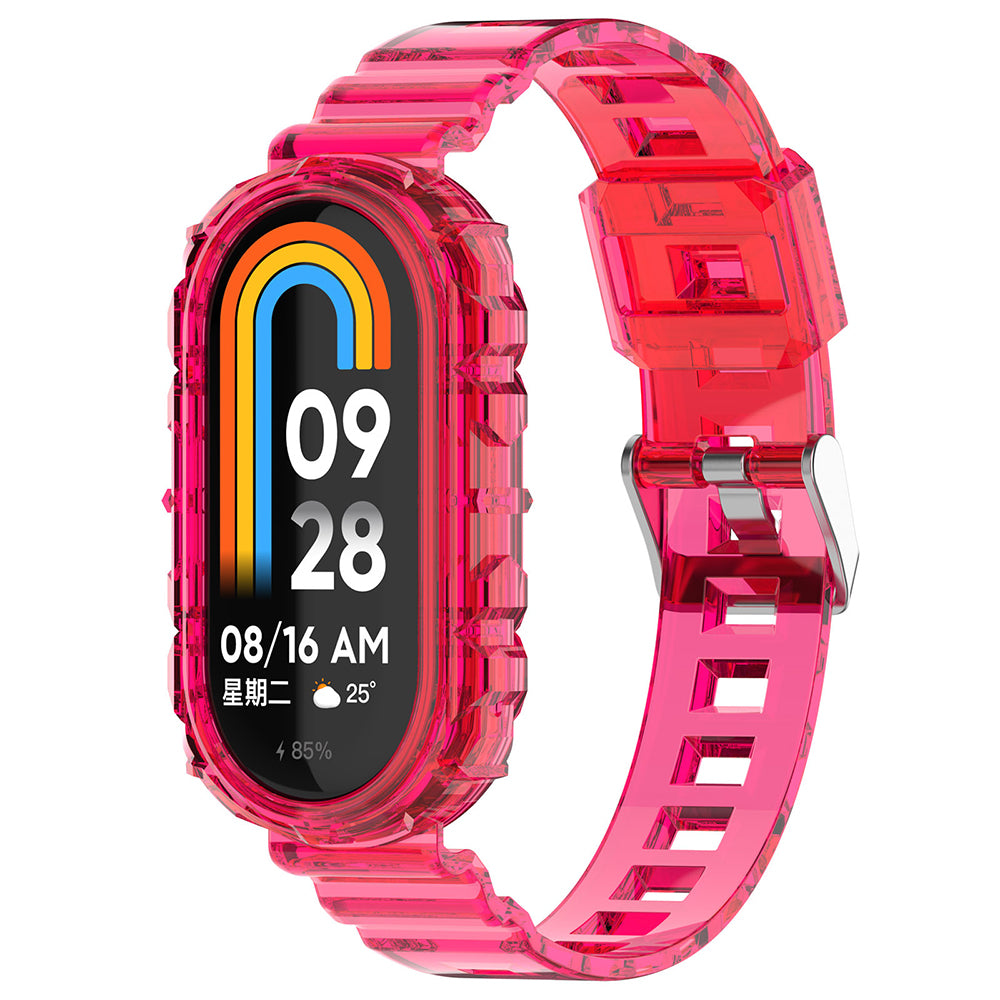 Techsuit W017 rem för Xiaomi Smart Band 9 / 8, Rosa Röd