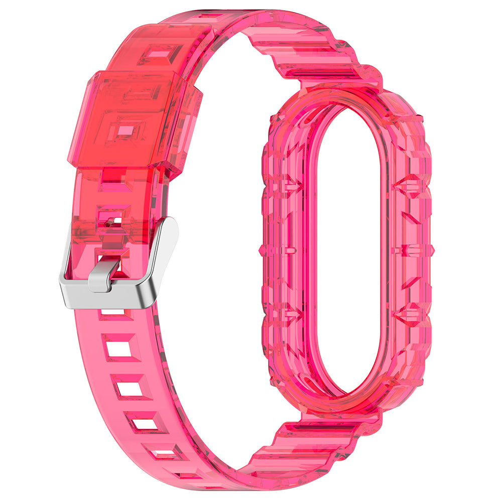 Techsuit W017 rem för Xiaomi Smart Band 9 / 8, Rosa Röd