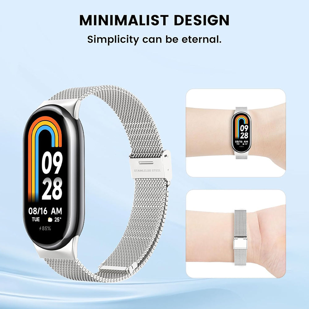 Techsuit W022 rem för Xiaomi Smart Band 9 / 8, 15mm, Guld
