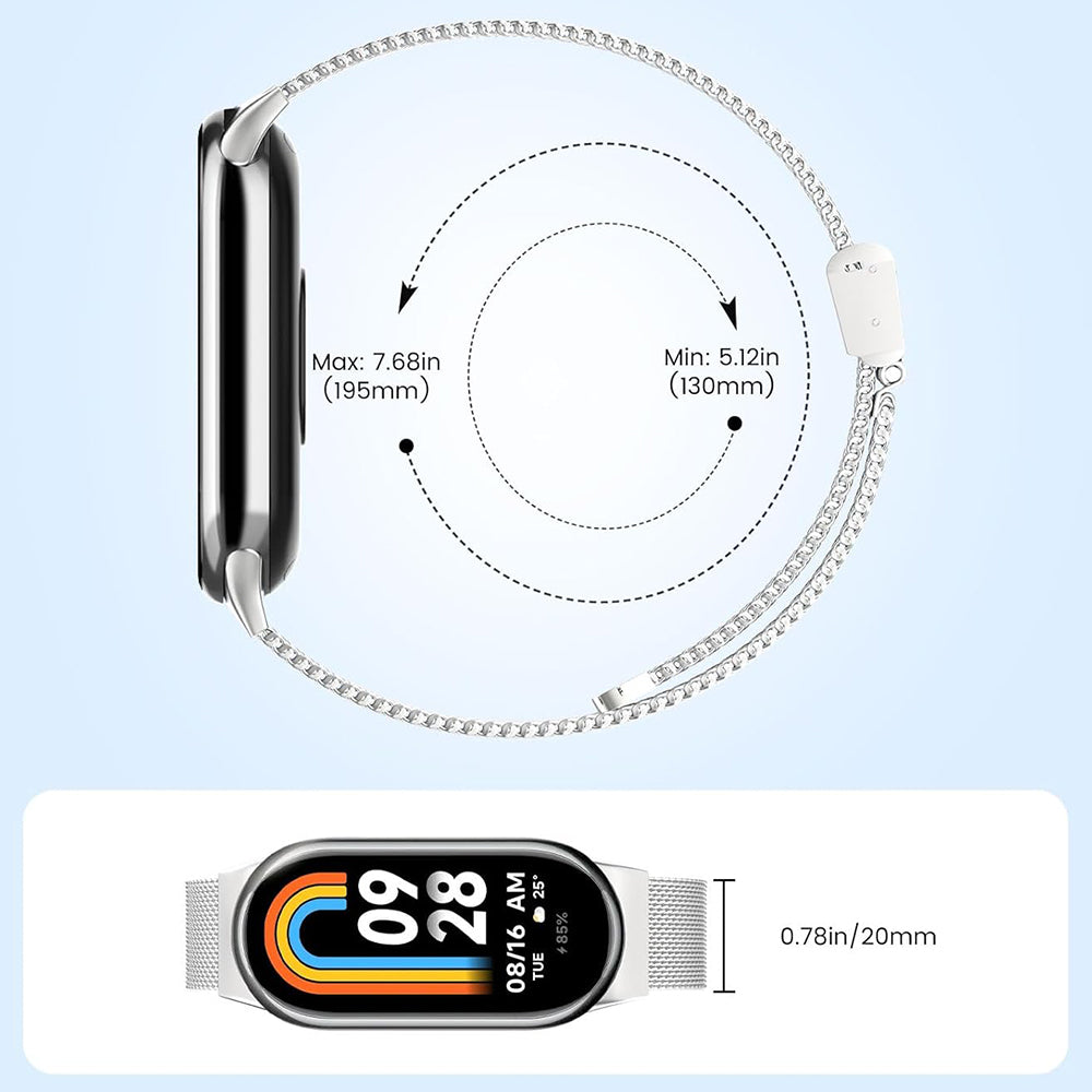 Techsuit W022 rem för Xiaomi Smart Band 9 / 8, 15mm, Guld