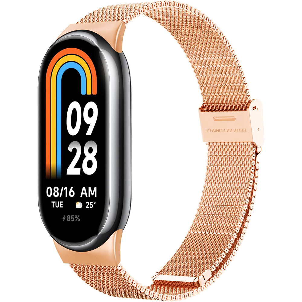 Techsuit W022 rem för Xiaomi Smart Band 9 / 8, 15mm, Roséguld