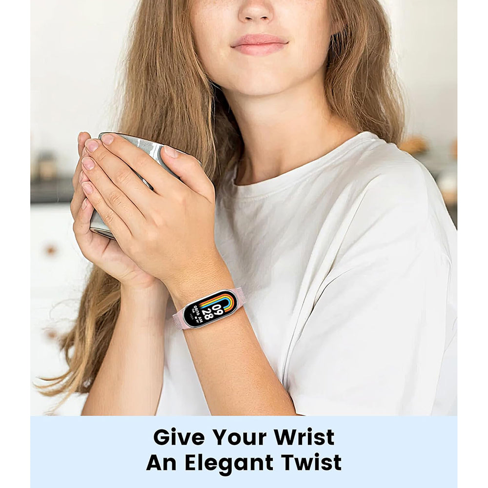 Techsuit W022 rem för Xiaomi Smart Band 9 / 8, 15mm, Roséguld