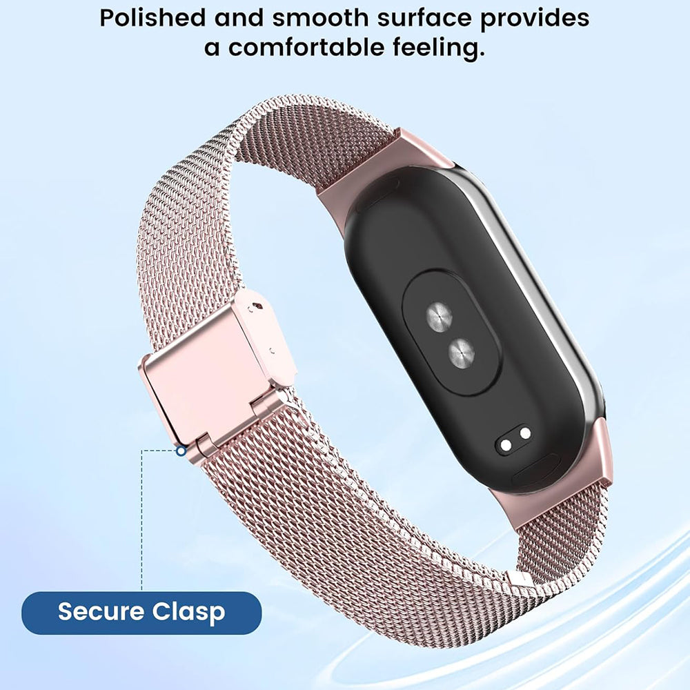 Techsuit W022 rem för Xiaomi Smart Band 9 / 8, 15mm, Roséguld