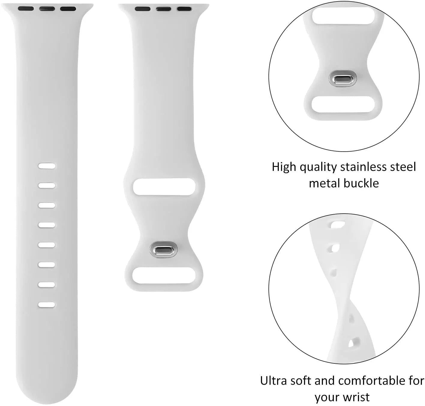 Techsuit W031 rem för Apple Watch 42mm / 41mm / 40mm / 38mm Series, Grå