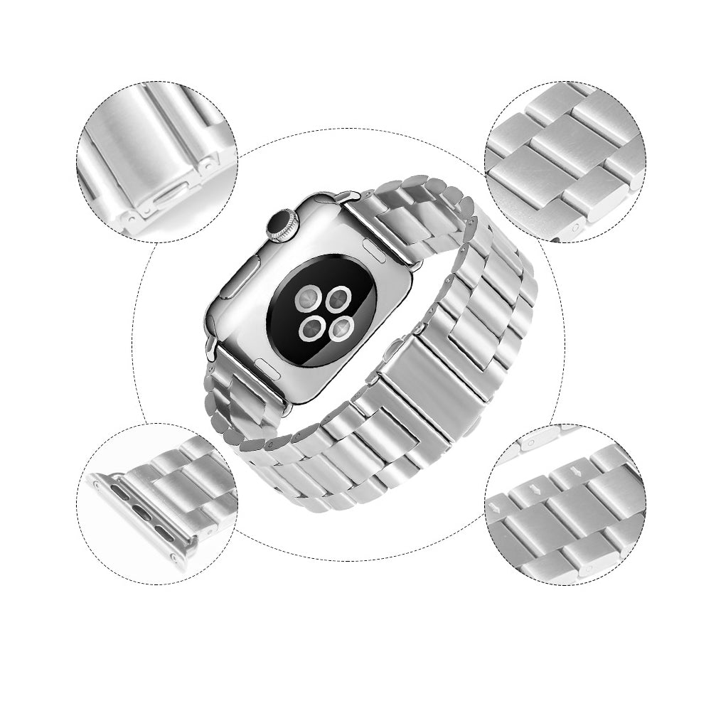 Techsuit W036 rem för Apple Watch 49mm / 46mm / 45mm / 44mm / 42mm Series, Silver