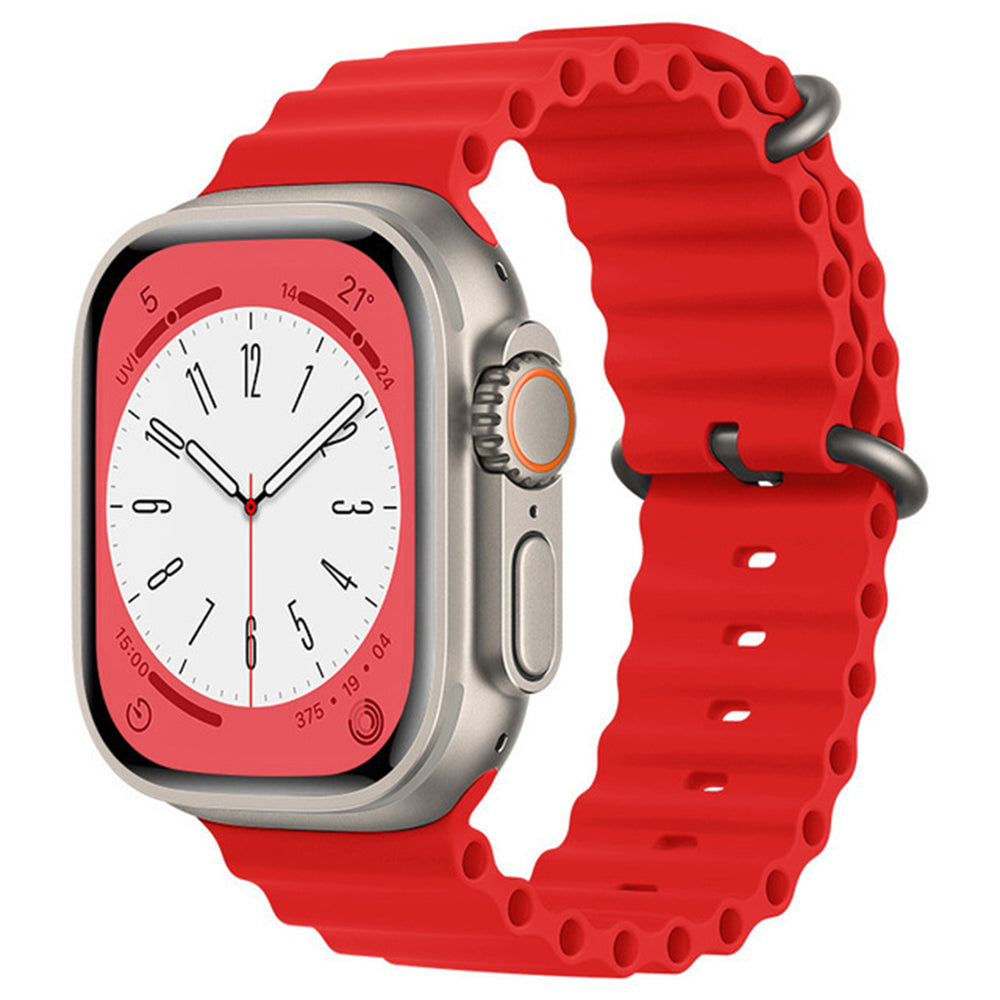 Techsuit W038 klockarmband för Apple Watch 42mm / 41mm / 40mm / 38mm Series, Röd