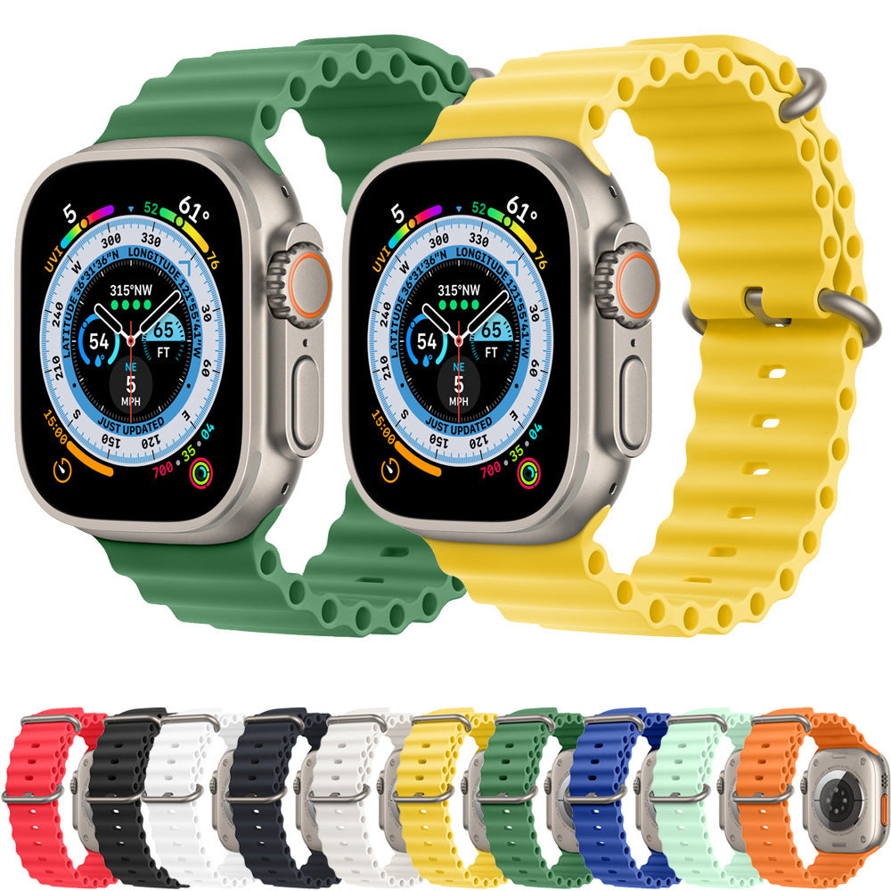 Techsuit W038 rem för Apple Watch 42mm / 41mm / 40mm / 38mm Series, Mörkgrön