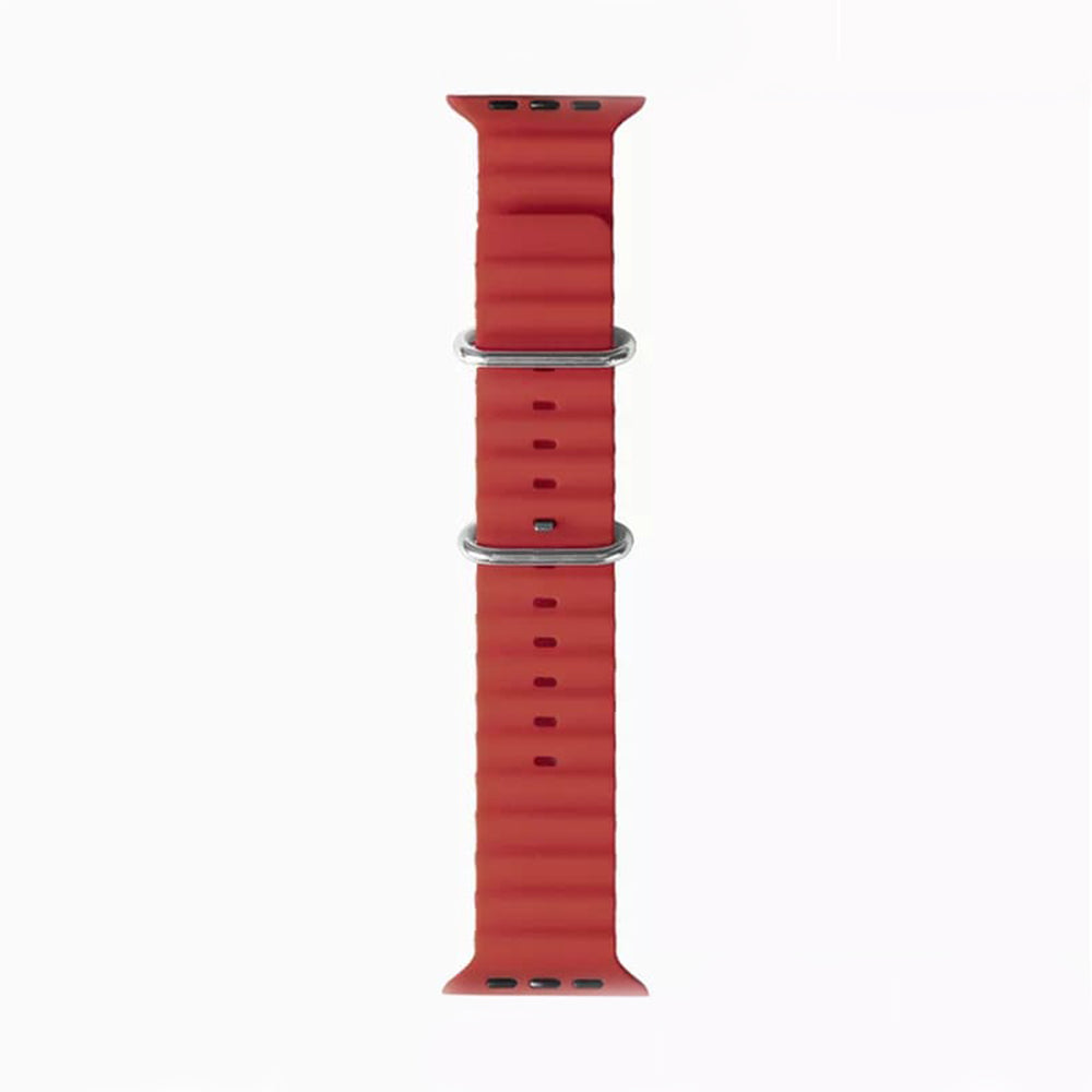 Techsuit W038 rem för Apple Watch 49mm / 46mm / 45mm / 44mm / 42mm serier, Mörkröd