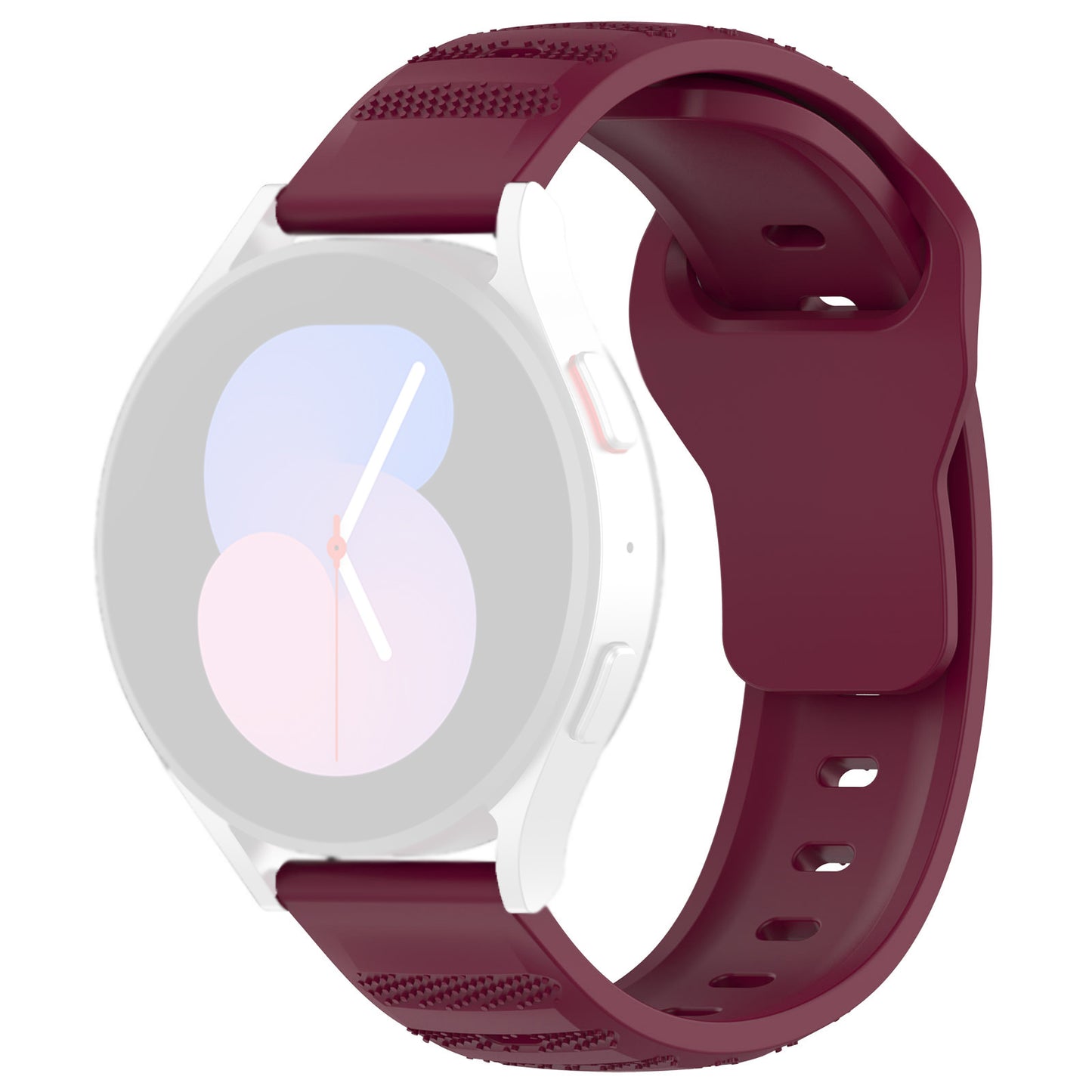 Techsuit W050 rem för Samsung Galaxy Watch / Huawei Watch Series, 20mm, Körsbärsröd