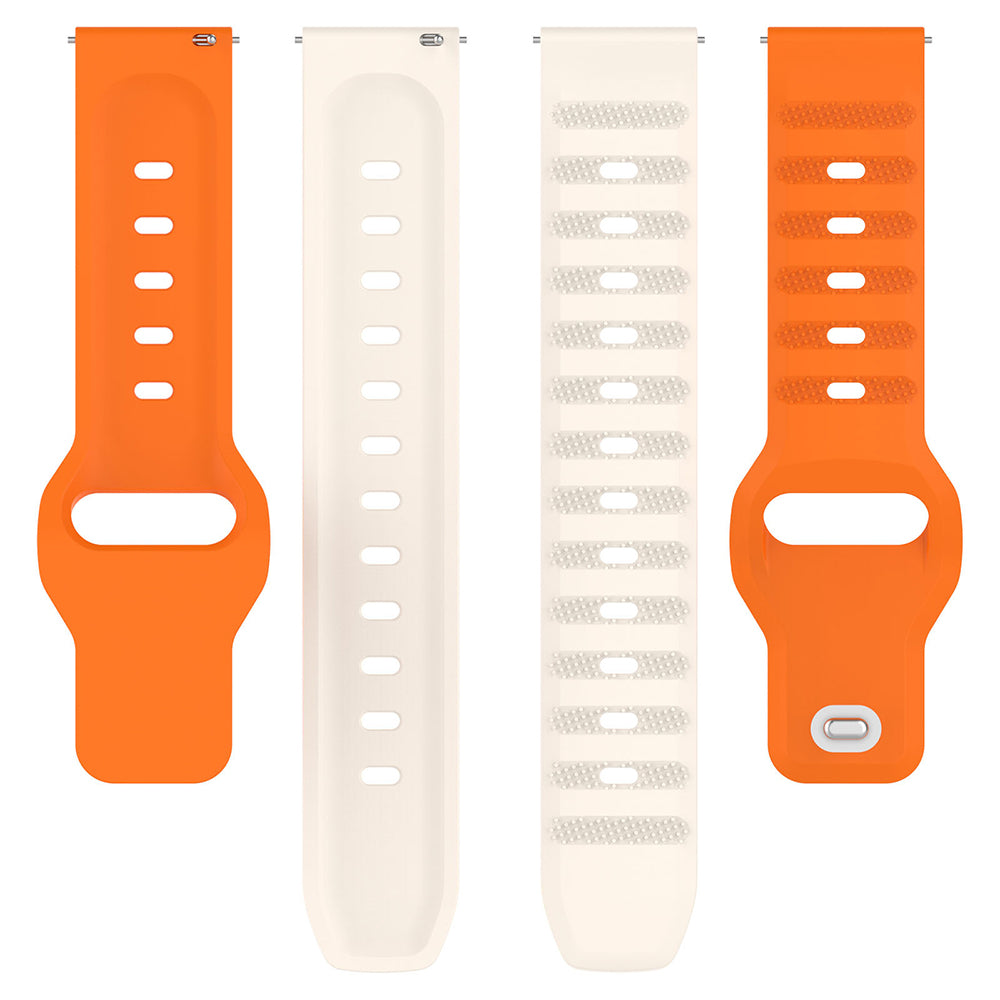 Techsuit W050 rem för Samsung Galaxy Watch / Huawei Watch Series, Beige Orange