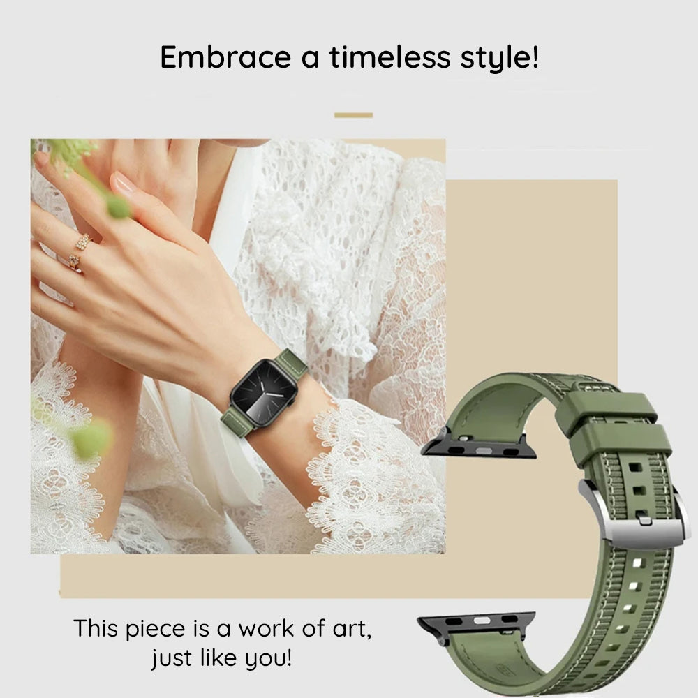 Techsuit W051 Strap for Apple Watch 42mm / 41mm / 40mm / 38mm Series, Dark Blue