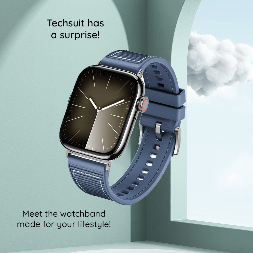 Techsuit W051 rem för Apple Watch 42mm / 41mm / 40mm / 38mm Series, Svart