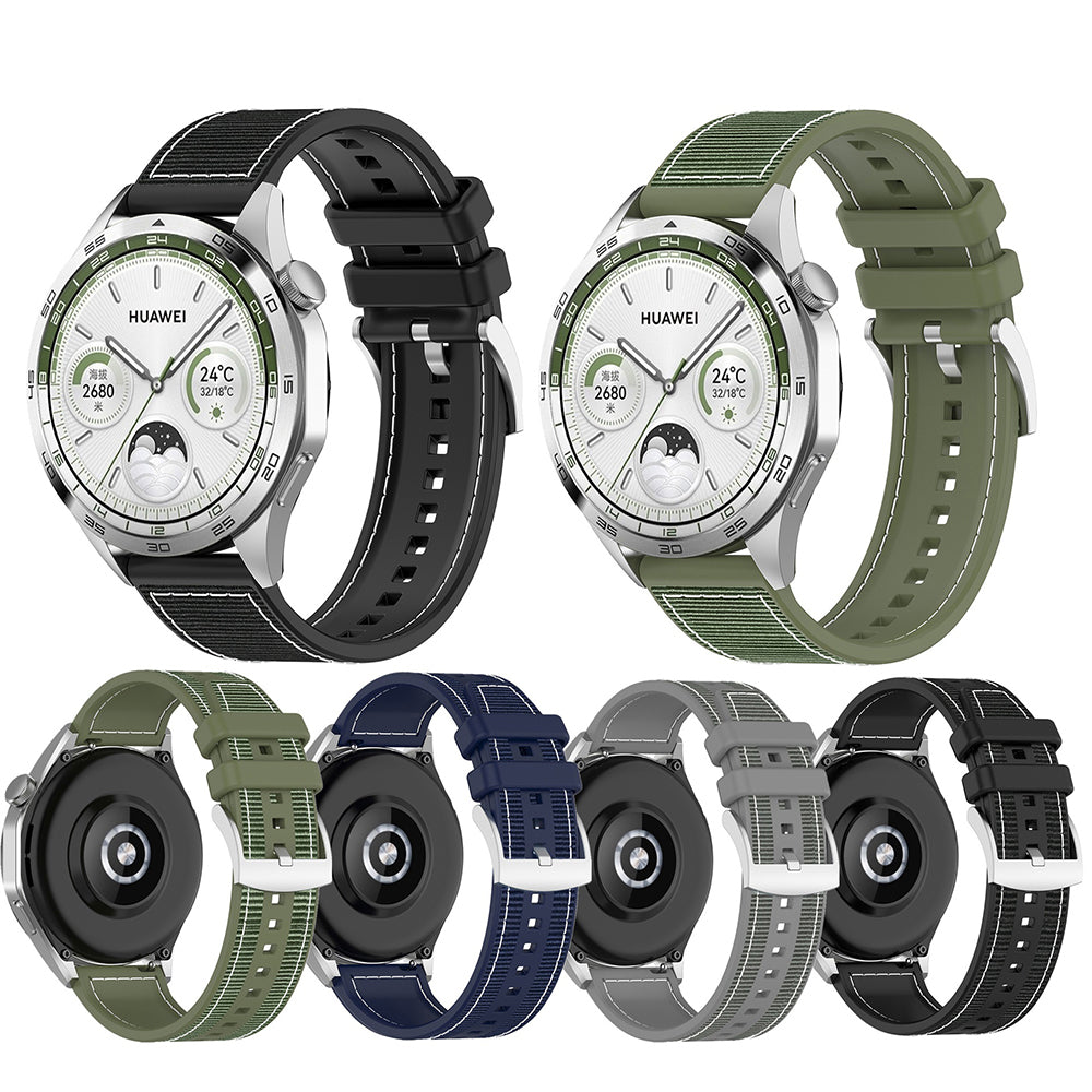 Techsuit W051 rem för Huawei Watch / Xiaomi Watch Series, 22mm, Grå