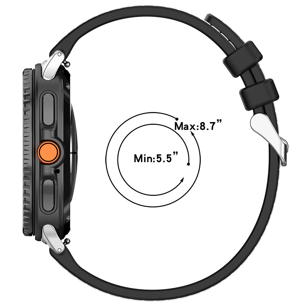Techsuit W051 rem för Samsung Galaxy Watch 8 Classic / Watch8 44mm / Watch 8 40mm, Grå