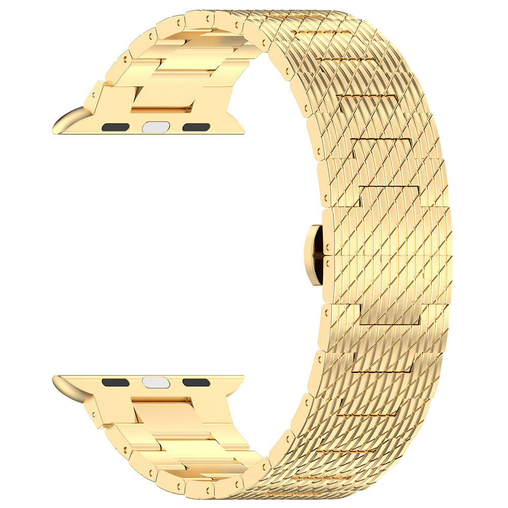 Techsuit W052 rem för Apple Watch 49mm / 46mm / 45mm / 44mm / 42mm Series, Guld